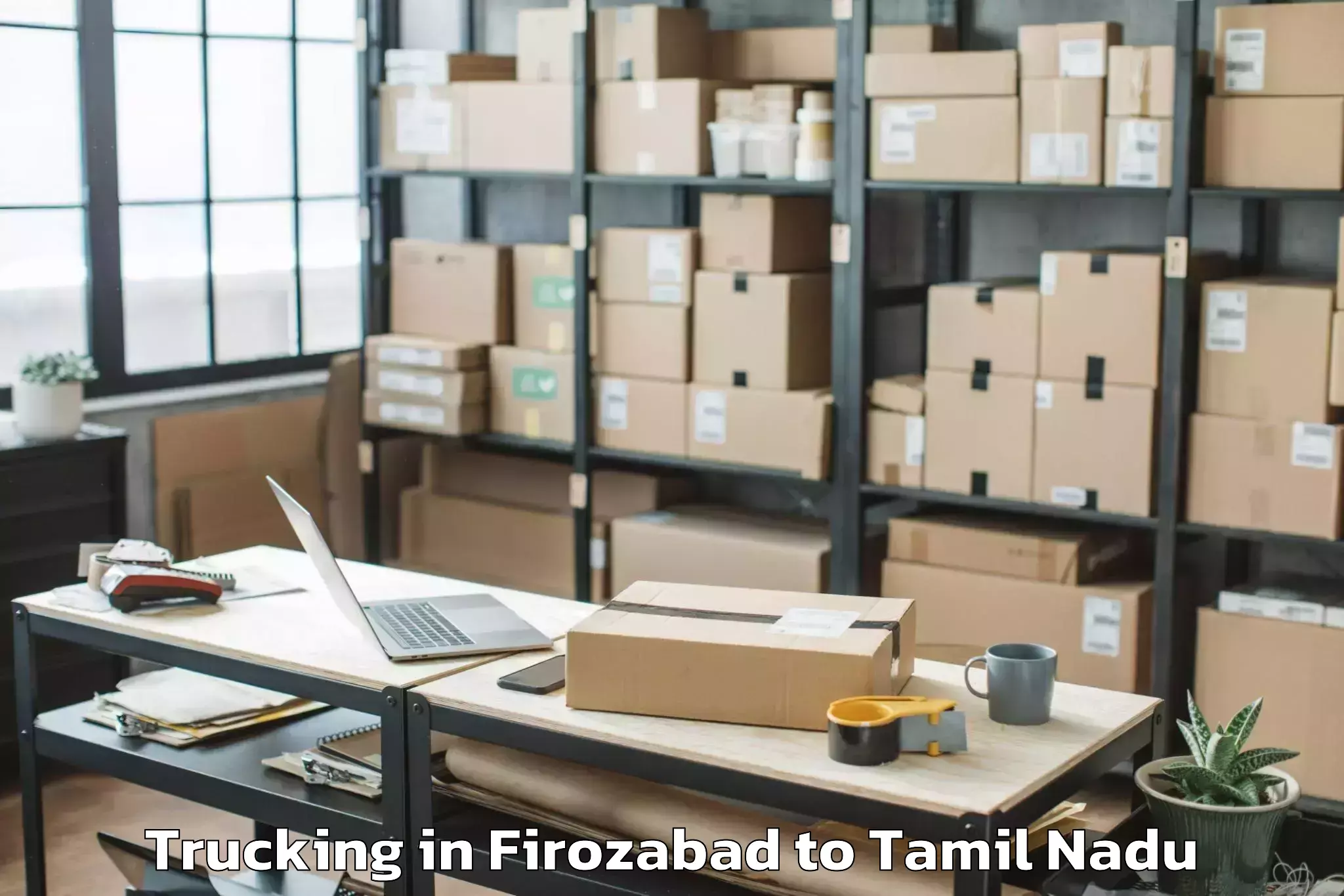 Professional Firozabad to Singanallur Trucking